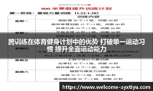 跨训练在体育健身计划中的优势 打破单一运动习惯 提升全面运动能力
