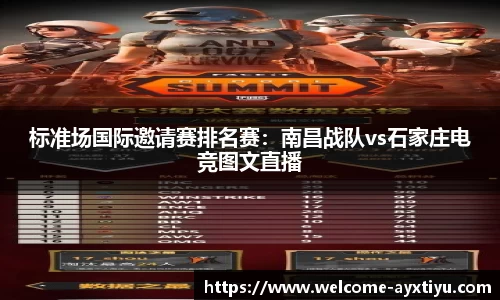 标准场国际邀请赛排名赛：南昌战队vs石家庄电竞图文直播
